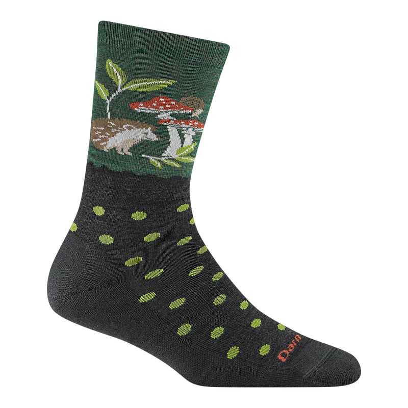 Women's Wild Life Crew Lightweight Lifestyle Socks | Hedgehog Moss