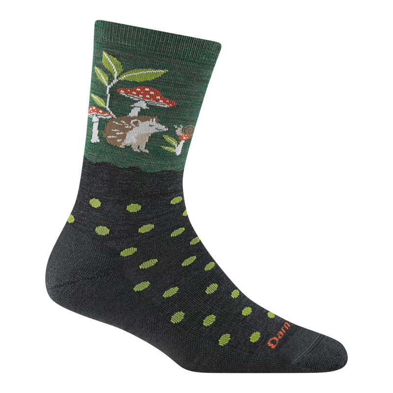 Women's Wild Life Crew Lightweight Lifestyle Socks | Hedgehog Moss