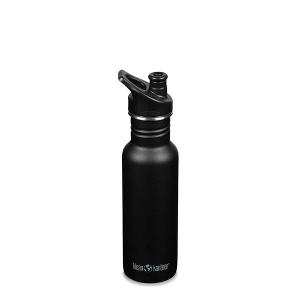 Klean Kanteen Classic 18oz Bottle with Sport Cap Black