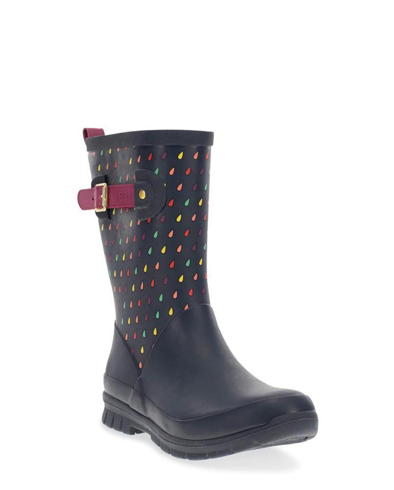 Women's Misty Rain Drop Mid Rain Boots | Black
