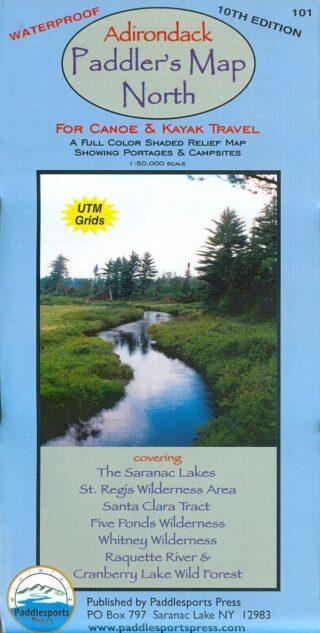 Paddlesports Press Adirondack Paddlers Map