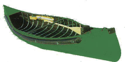 Radisson 12ft Pointed Canoe with Foam Seats | Forest Green