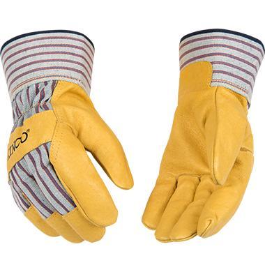 Premium Grain Pigskin Palm with Safety Cuff Gloves | Brown