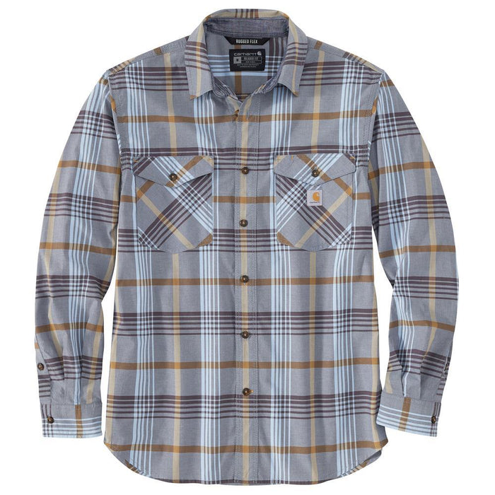 Carhartt Mens Rugged Flex Relaxed Fit Lightweight Long Sleeve Plaid Shirt