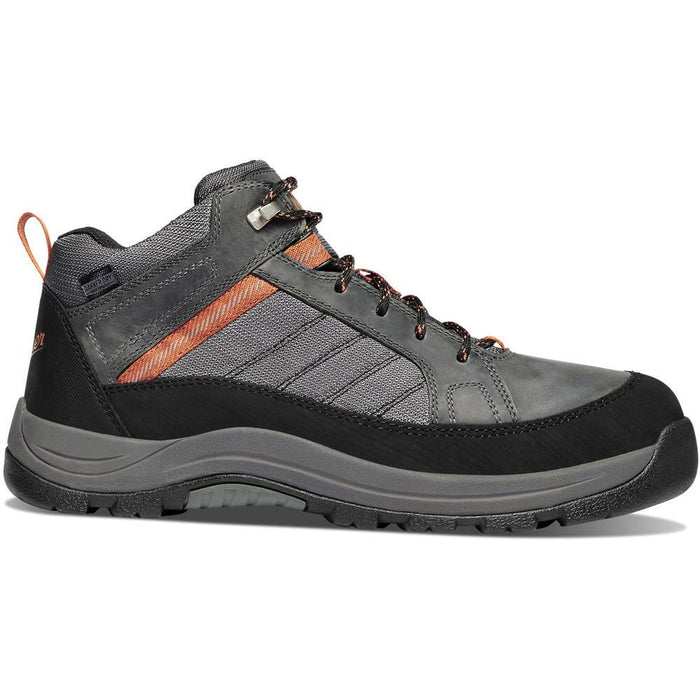 Danner Mens Riverside Waterproof Soft Toe Work Boot in Grey and Orange