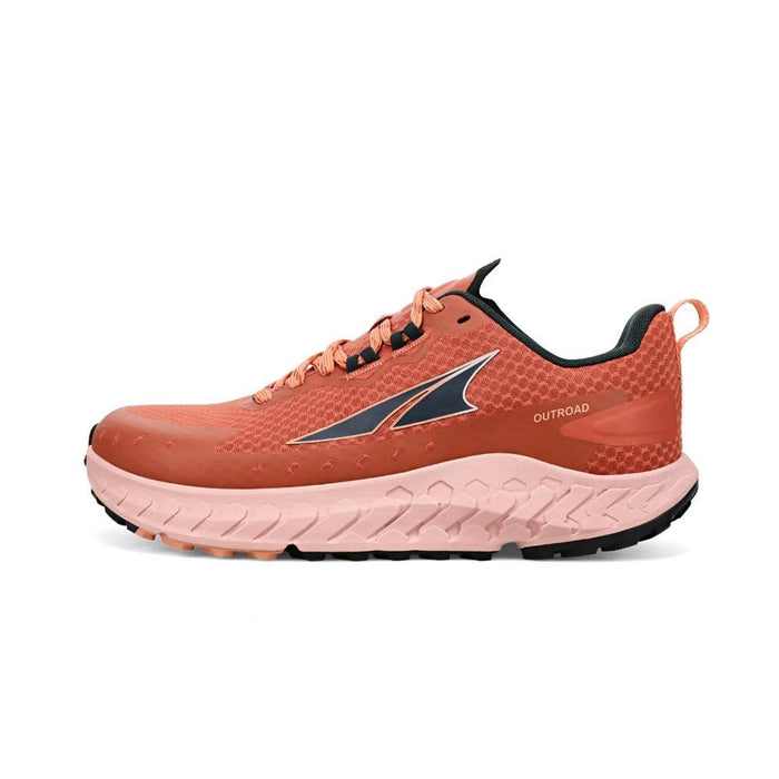 Altra Womens Outroad Running Shoe in Red and Orange