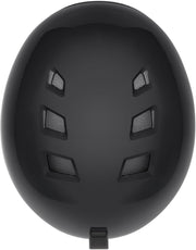 Black helmet with multiple air vents on a white background