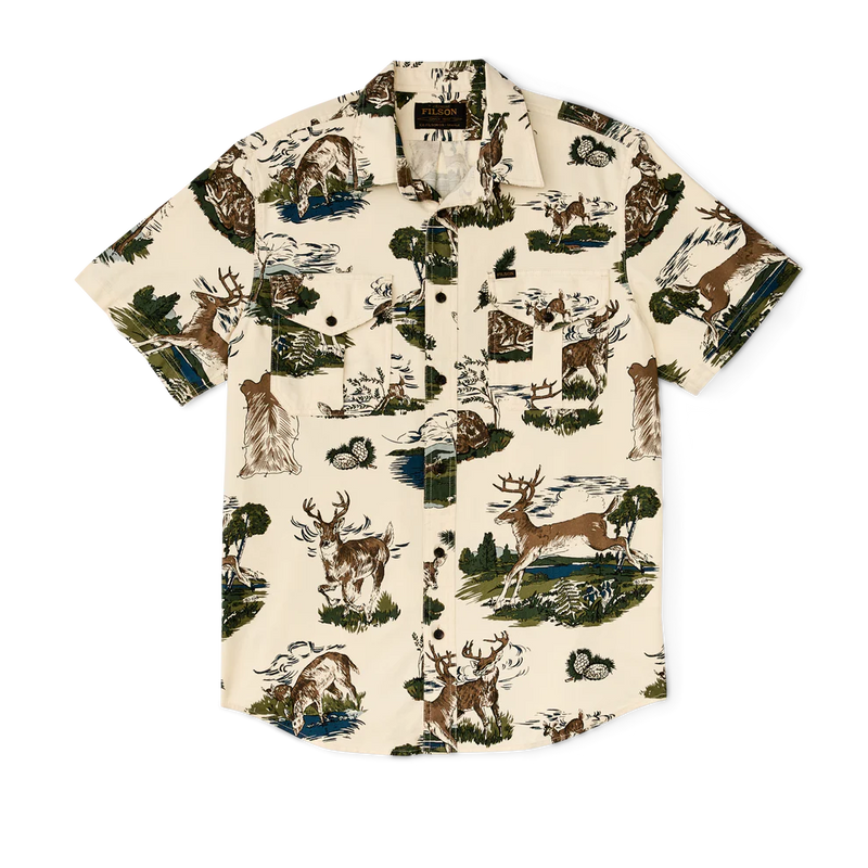 Short Sleeve Lightweight Alaskan Guide Shirt | Vintage White/Deer
