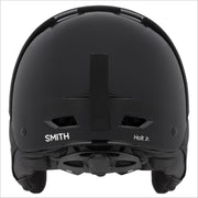 Black helmet with 'Smith' branding on a white background