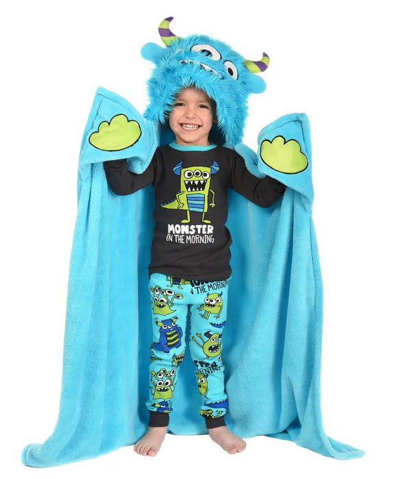 Lazy One Kids Monster Hooded Blanket