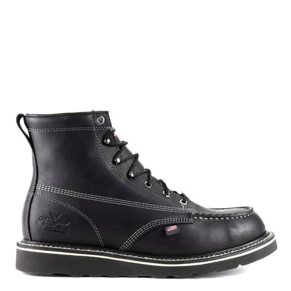 Thorogood Mens American Heritage Midnight Series 6in Black Moc Toe Boot