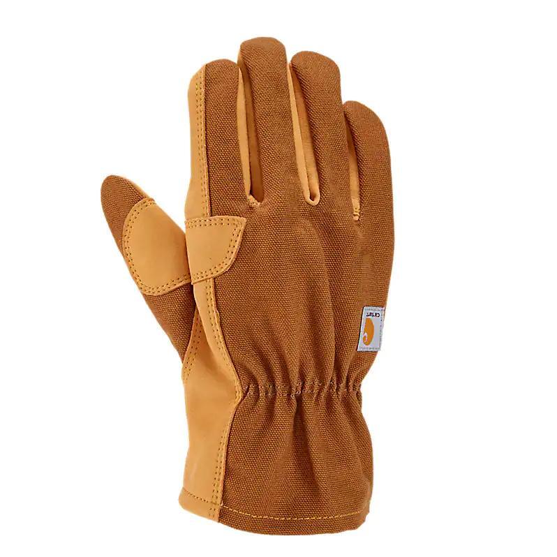 Duck Synthetic Leather Open Cuff Work Glove | Brown