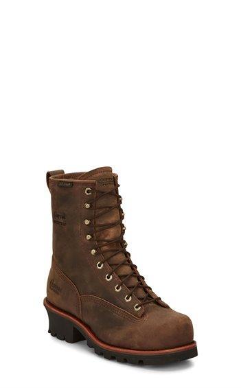 Chippewa Mens Paladin 8in Steel Toe Logger Boots