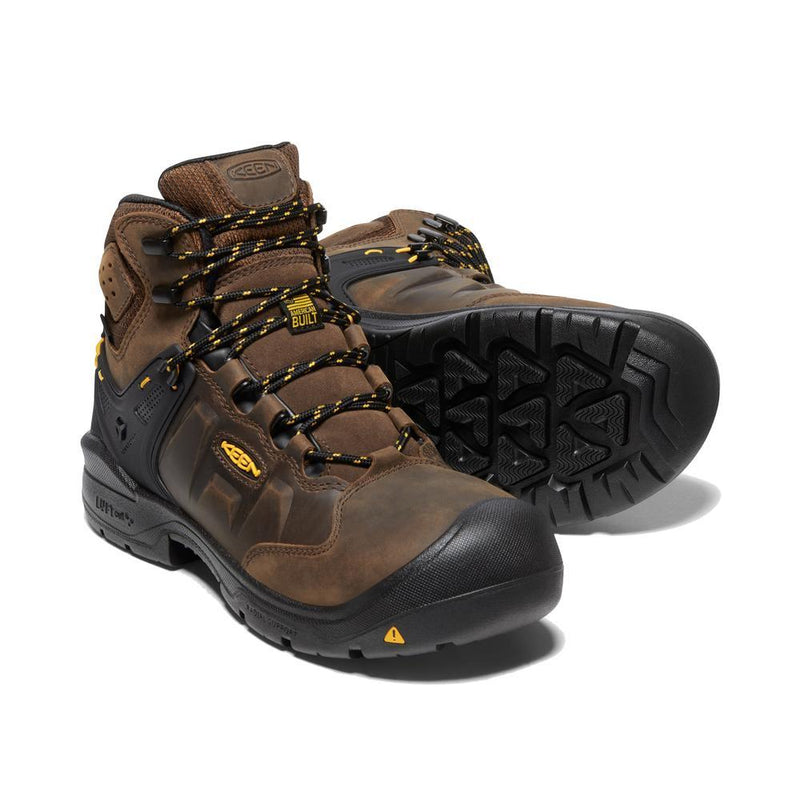Men's 6" Dover Waterproof Carbon Toe Work Boot | Dark Earth/Black