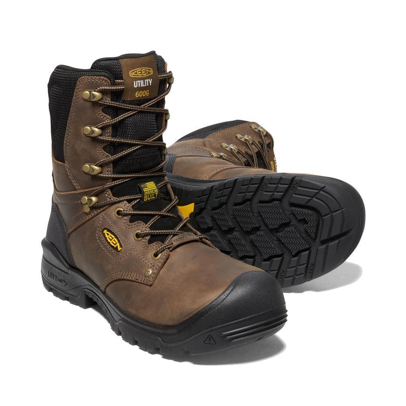 Men's Independence 8" Insulated Waterproof Carbon Toe Work Boots | Dark Earth