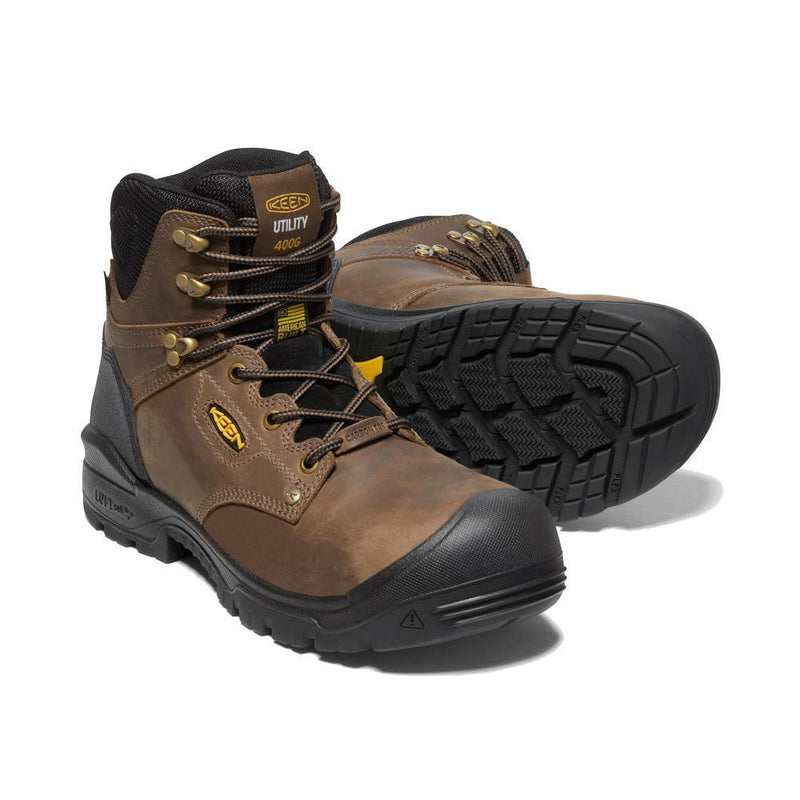 Men's Independence 6" Insulated Waterproof Carbon Toe Work Boots | Dark Earth