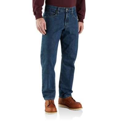 Men's Relaxed Fit Flannel Lined 5 Pocket Jeans