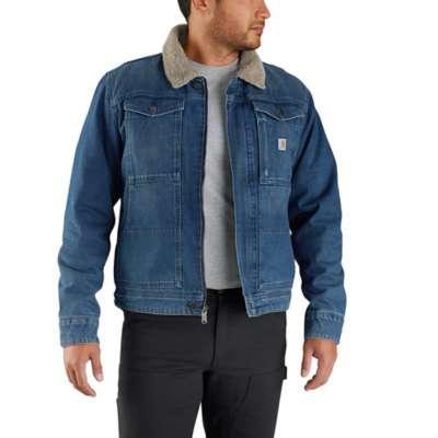 Carhartt Mens Relaxed Fit Sherpa Lined Denim Jacket — Kenco Outfitters