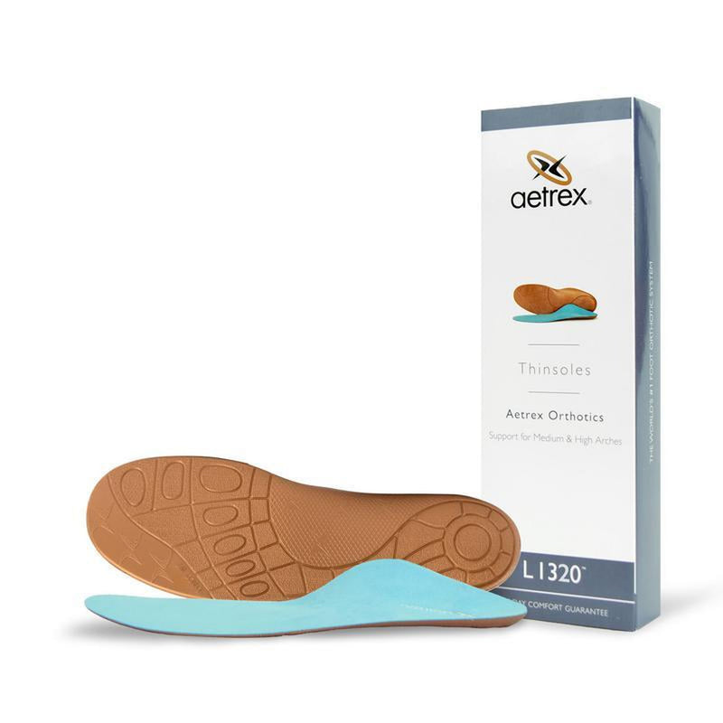Aetrex Thinsoles Orthotics Posted Heel and Neutral Forefoot