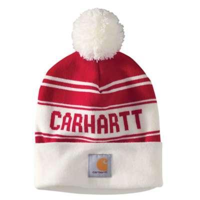 Carhartt Knit Pompom Cuffed Logo Beanie