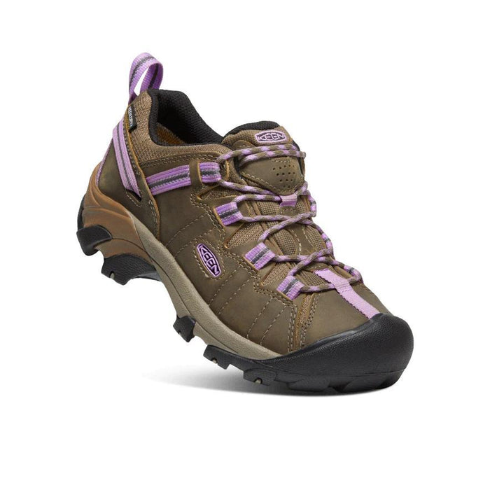 Keen Womens Targhee 2 Low Waterproof Hiking Shoe in Timberwolf English Lavender