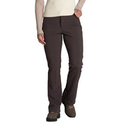 A person wearing a pair of brown pants on a white background
