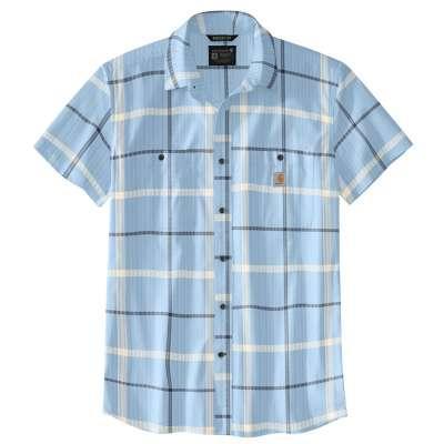 Carhartt Mens Big and Tall Rugged Flex Relaxed Fit Lightweight Short Sleeve Plaid Shirt