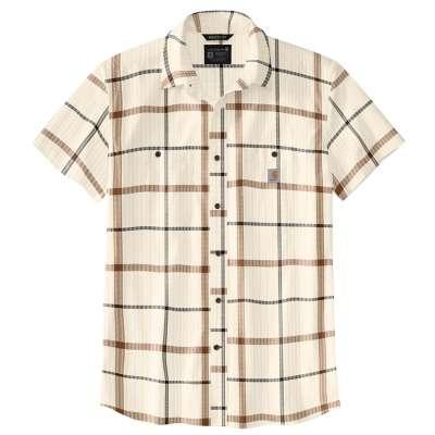 Carhartt Mens Big and Tall Rugged Flex Relaxed Fit Lightweight Short Sleeve Plaid Shirt