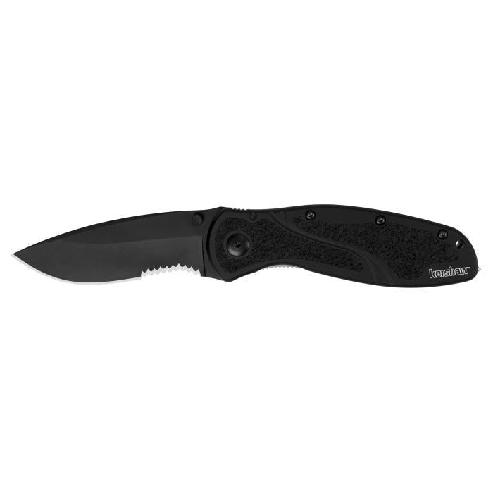 Kershaw Blur Folding Serrated Knife with Glassbreaker