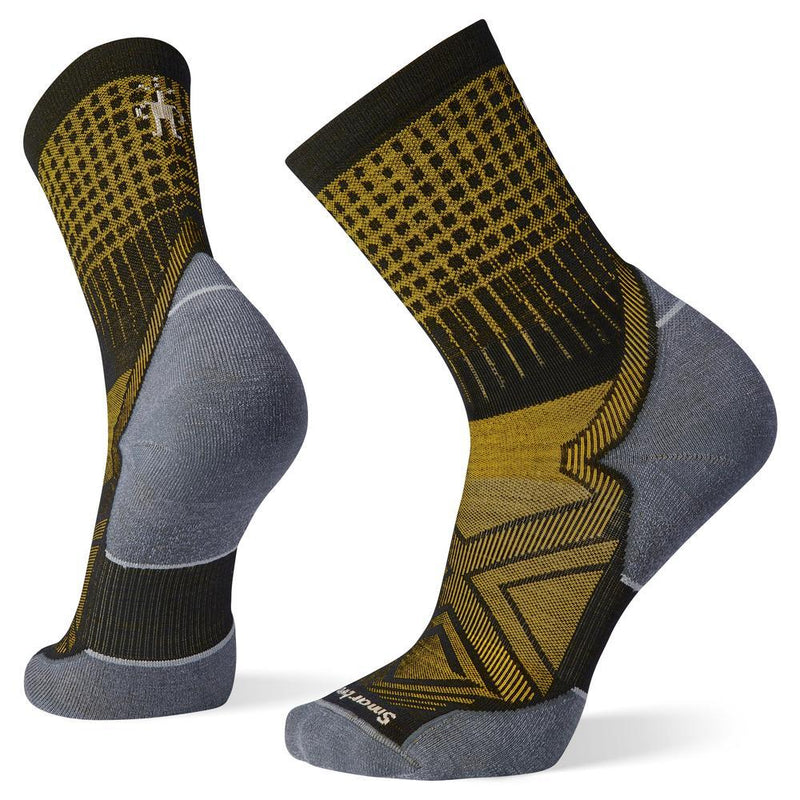 Run Targeted Cushion Patterned Mid Crew Socks