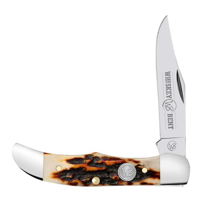 Whiskey Bent Knives Stag Bone Mini Hunter Knife