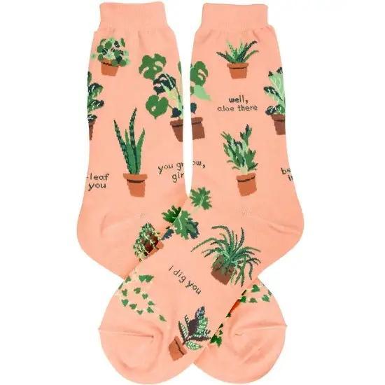 Foot Traffic Womens Plant Lady Socks