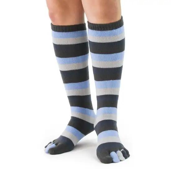 Foot Traffic Womens Denim Stripe Toe Socks