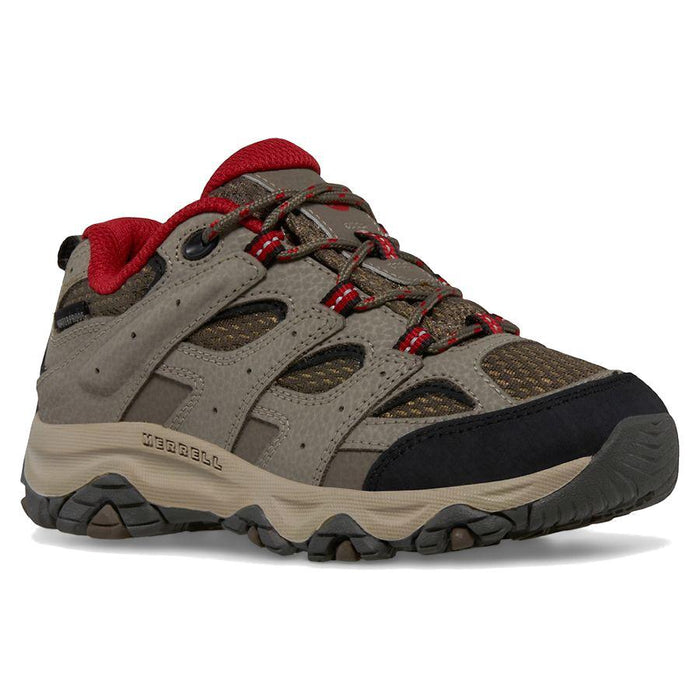 Merrell Big Kids Moab 3 Low Waterproof Hiking Shoes in Boulder Red