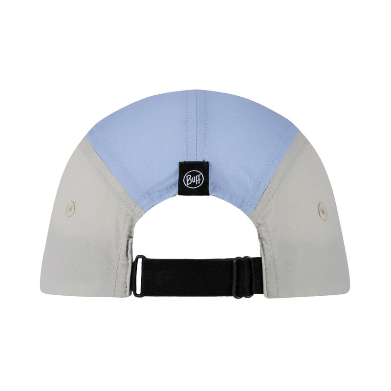 Two-toned cap with a black strap and visible brand logo on a white background