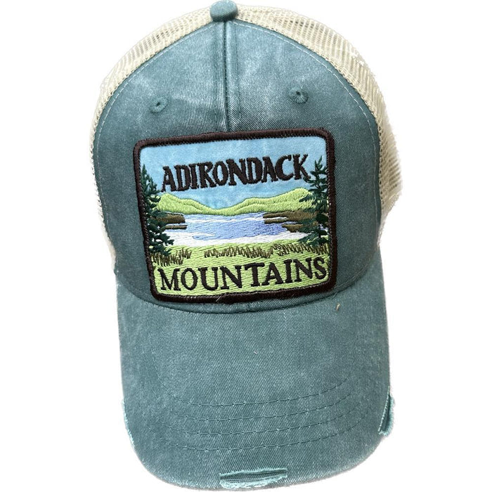 Kenco Customs Adirondack Mountains Distressed Ollie Mesh Back Cap