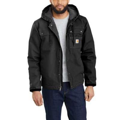 Carhartt Men's Big and Tall Relaxed Fit Washed Duck Sherpa Lined Utility Jacket
