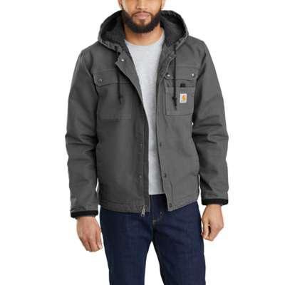 Carhartt Men's Big and Tall Relaxed Fit Washed Duck Sherpa Lined Utility Jacket