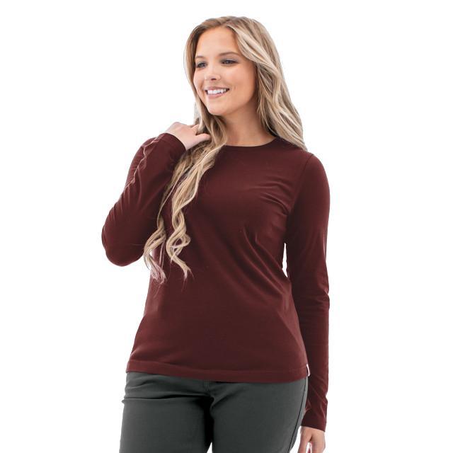 Old Ranch Womens Teton Long Sleeve Scoop Neck Tee