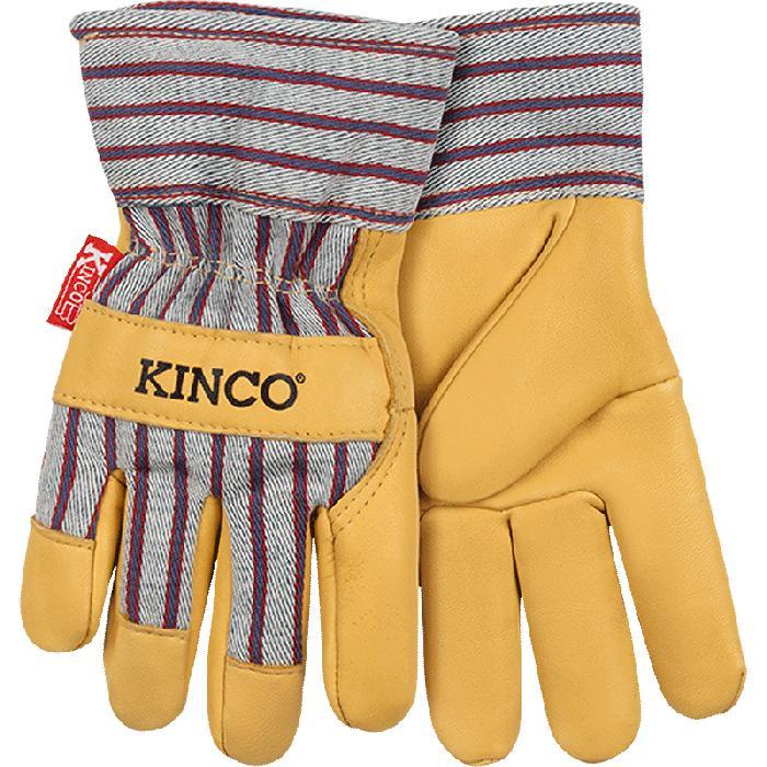 Kinco Kids Lined Grain Leather Palm Safety Cuff Gloves