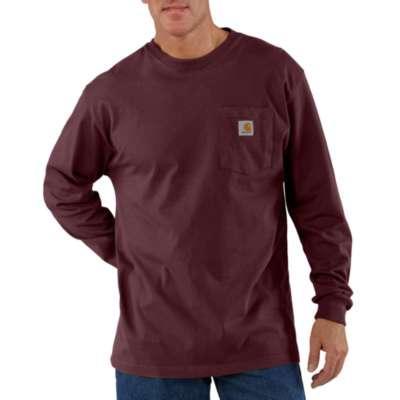 Carhartt Mens Loose Fit Heavyweight Long Sleeve Pocket TShirt