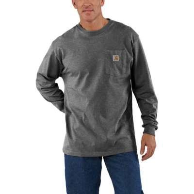 Carhartt Mens Big and Tall Loose Fit Heavyweight Longsleeve Pocket TShirt