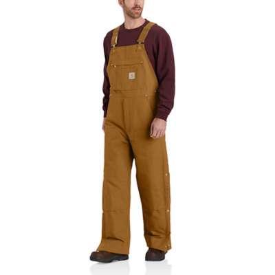 Carhartt Mens Loose Fit Firm Duck Insulated Bib Overall  2 Warmer Rating