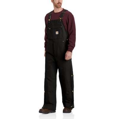 Carhartt Mens Loose Fit Firm Duck Insulated Bib Overall  2 Warmer Rating