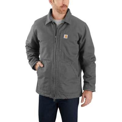 Carhartt Mens SherpaLined Washed Duck Field Jacket Relaxed Fit  2 Warmer Rating