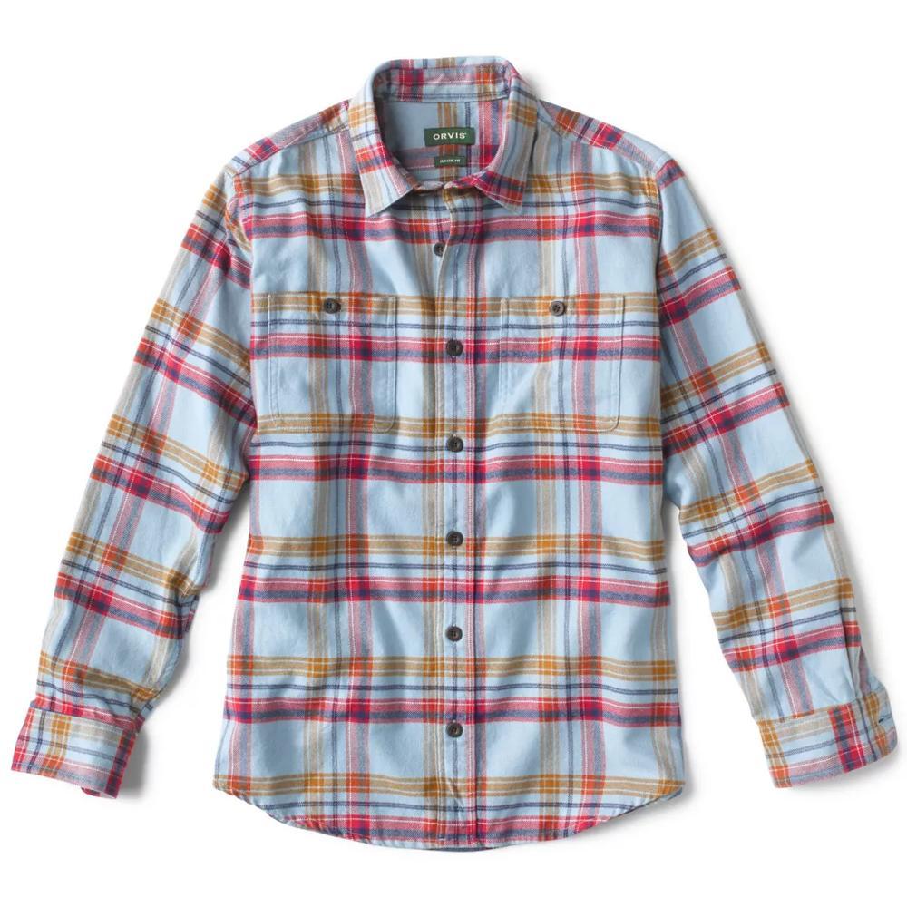 ORVIS Long Sleeve Flannel Check Shirt Men's M Size /eaa511499
