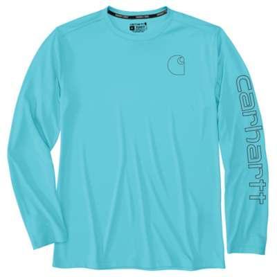 Carhartt Mens Force Sun Defender Lightweight Long Sleeve Logo Graphic TShirt