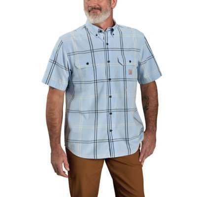 Carhartt Mens Loose Fit Midweight Short Sleeve Plaid Shirt