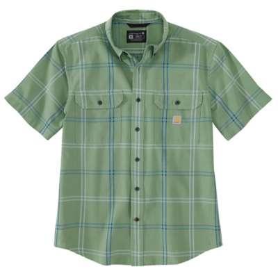 Carhartt Mens Loose Fit Midweight Short Sleeve Plaid Shirt