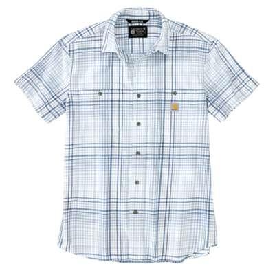 Carhartt Mens Rugged Flex Relaxed Fit Lightweight Short Sleeve Plaid Shirt Big and Tall Sizes